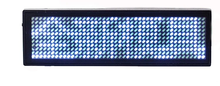 Футболка светодиодный значок 12*48 пикселей светодиодная именная значок с магнитом и булавкой 48x12 точек перезаряжаемый светодиодный ярлык