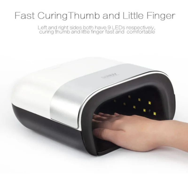 

SUN3 2.0 Smart 48W Double Light UV&LED Nail Lamp with Timer Memory Invisible Digital Timer Display Nail Drying Machine For Art