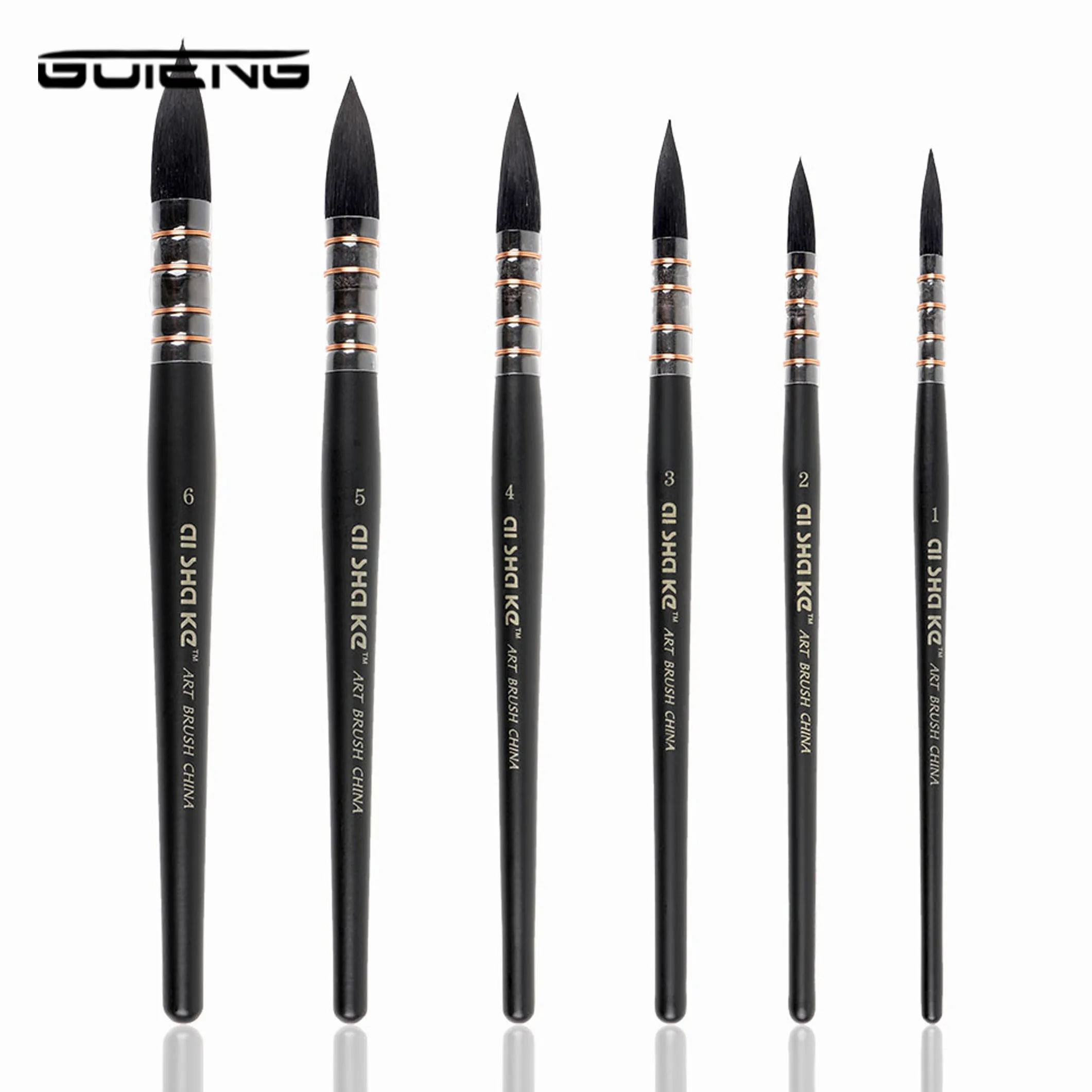 Wooden Writing Brush For Artist Watercolor Paint Brush French Style