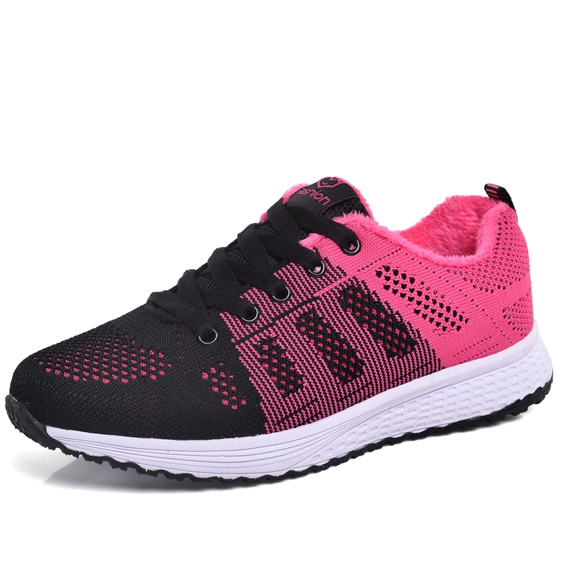 Womens Running Shoes Red Black Ladies Winter Fur Sneakers Comfortable Jogging Sneakers Low Top Athletic Shoes For Female Womens Running Shoes Red Black Ladies Winter Fur Sneakers Comfortable Jogging Sneakers Low Top Athletic Shoes For Female