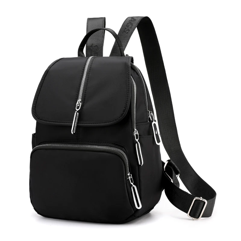 

Lightweight Nylon Backpack Waterproof Breathable Fabric Students School Bag Fashion Solid Color Shoulder Schoolbag Knapsack