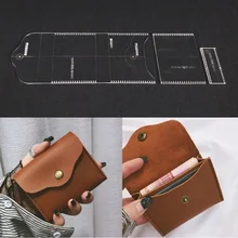 Acrylic Stencil 1 Set Leather Template Home Handwork Leathercraft Sewing Pattern Tools Accessory Men Wallet Pattern 11.5x9.5x2cm Acrylic Stencil 1 Set Leather Template Home Handwork Leathercraft Sewing Pattern Tools Accessory Men Wallet Pattern 11.5x9.5x2cm
