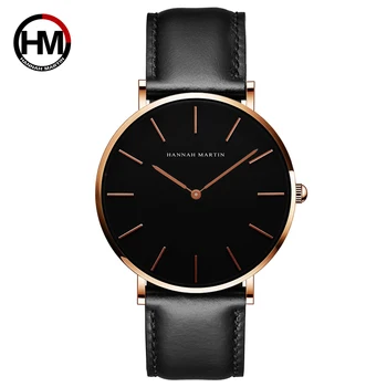

Watch Men Women Top Luxury Brand Men's Quartz Wristwatches Japan Movement Leather Casual Waterproof Clock Male relogio masculino