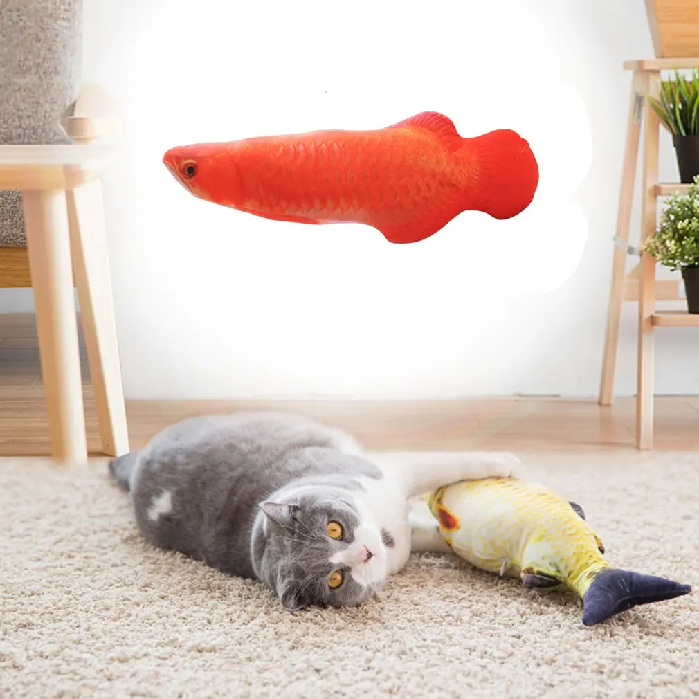 Креативная имитация трава Подушка-рыба кошка мята Подушка-рыба смешная кошка плюшевая игрушка для домашних животных кукла домашняя кукла