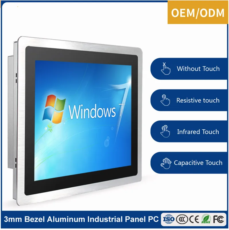 17 дюймов промышленного все в одном ПК Linux window7/8/10 системы емкостной сенсорной панели ПК