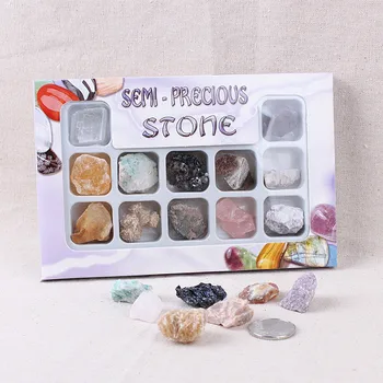 

Mineral Rock Specimen 12 Kinds Mixed Geography Ore Science Teaching Supply Mineral Geological Teaching Materials Gift for Kids