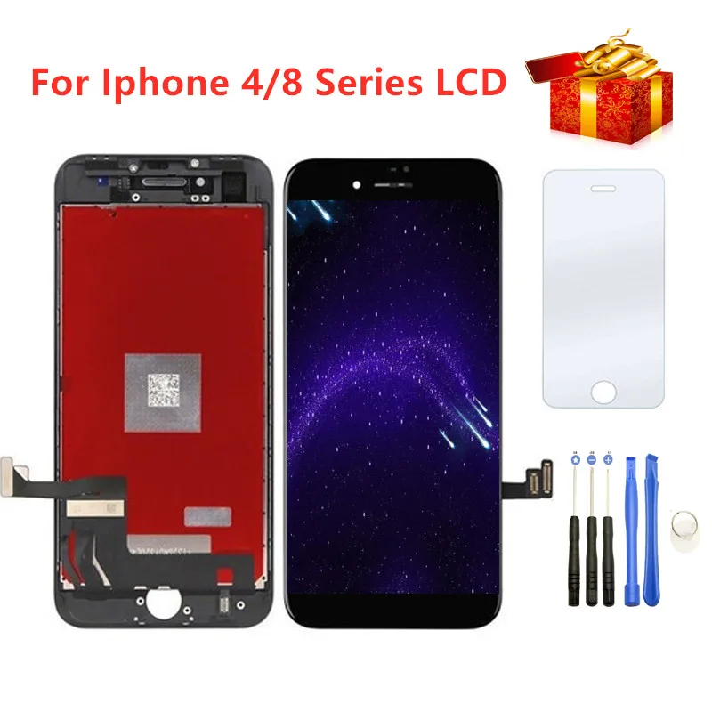 

AAA LCD Display For iPhone 8 8 plus LCD Touch Screen Assembly for 8p Lcd Assembly free tools&tempered glass For iPhone 4 GSM