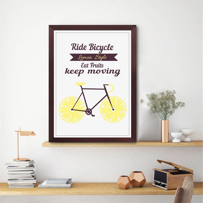 Bicycle Wheels Lemons Canvas Prints Home Decor