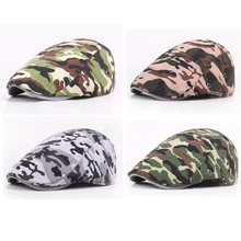 Мужчины Женщины Камуфляж Военный плоский Плющ шляпа боевой камуфляж Casquette армия фуражка HATCS0111