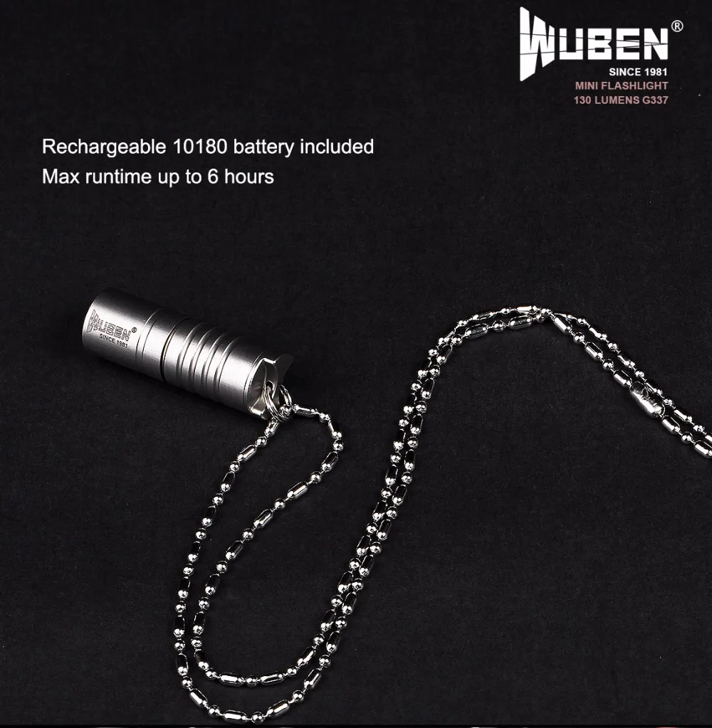 Wuben G337 CREE XP-G2 светодиодный фонарик мини 130 люмен