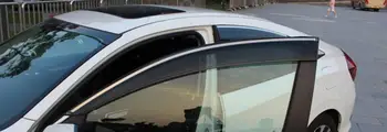 

plastic Window glass Wind Visor Rain/Sun Guard Vent 4pcs/set For Honda Civic 10th Sedan 2016 2017 2018