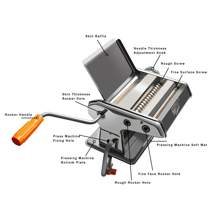  Multifunctional Household Stainless Steel 2/3 Blades kitchen Pasta Making Machine Manual Noodle Mak