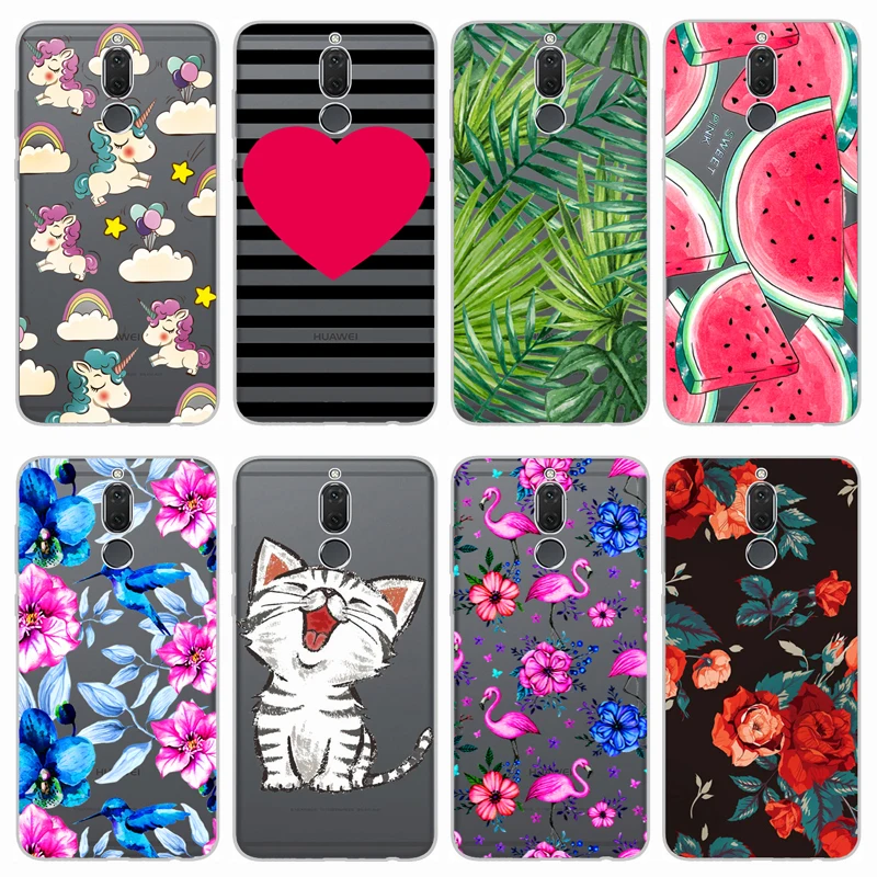 Phone Case For Huawei Nova 2i Cartoon Painted Soft TPU Silicone Back Protective Cover 2 i | Мобильные телефоны и