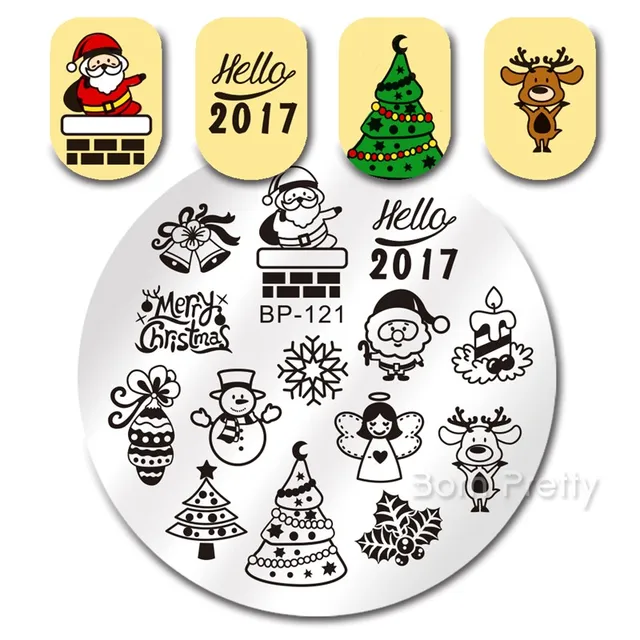 online shop born pretty mixed abstract patterns nail art stamp round