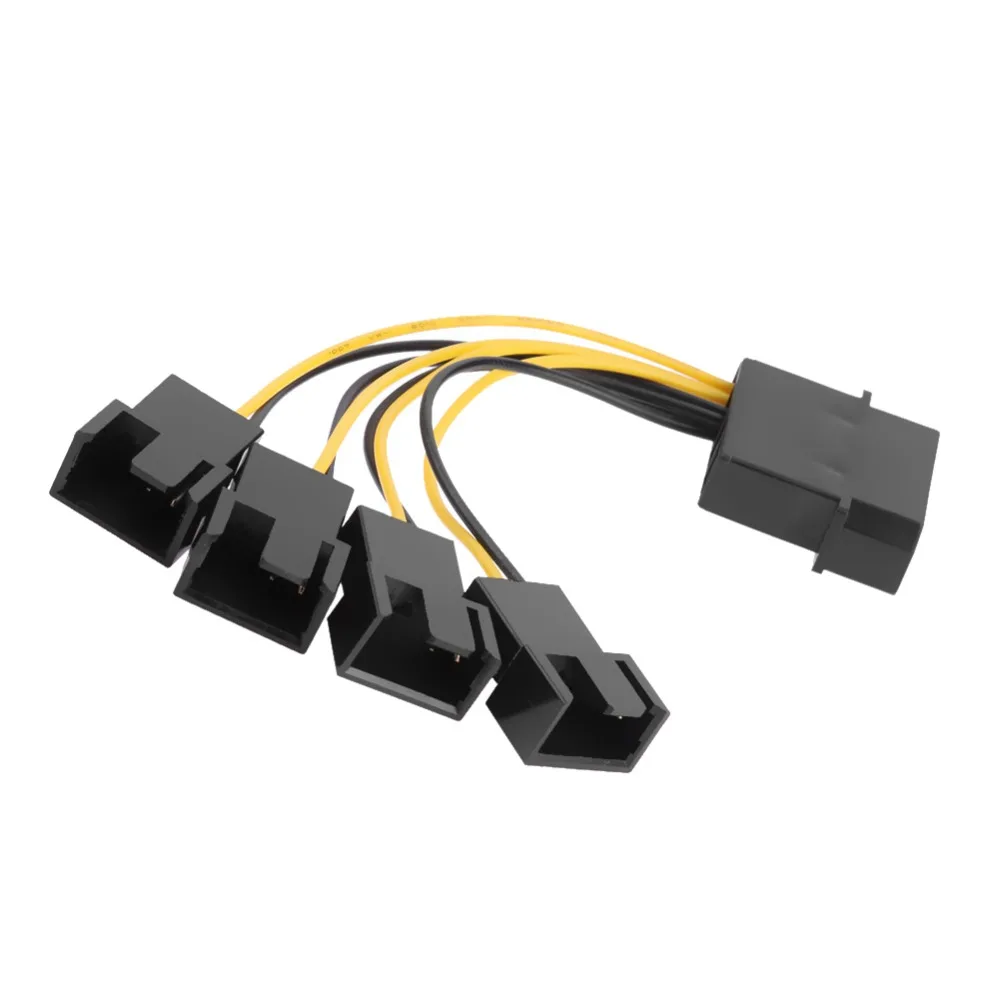 D-Port Computer CPU PC Case Fan 3Pin Cable 1 to 4 Ways Power Splitter Cooler Parts | Компьютеры и офис