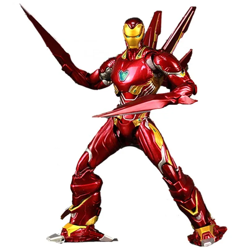 

Avengers 4 EndgamDouble Sword Iron Man MK85 Repainted Custom Action Figure Ironman Mark 85 KOs SHF Nano Armor kid toys