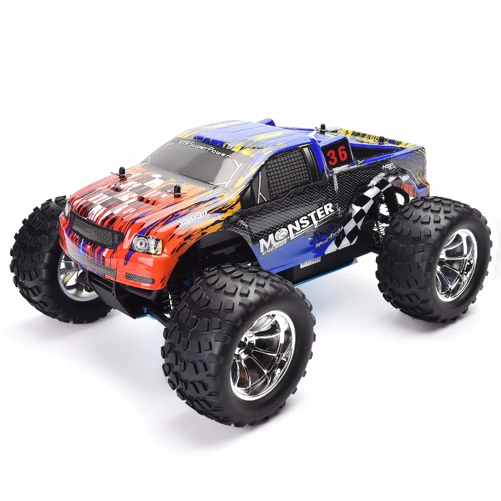 

HSP 94188 RC Truck 1:10 Scale Nitro Gas Power Two Speed Off Road Monster Truck 4wd High Speed Hobby Remote Control Car