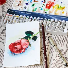 Япония Тернер акварельные краски художника-уровень прозрачный акварель перламутровый цвет поворота туба художника 5 мл/15 мл поддержка