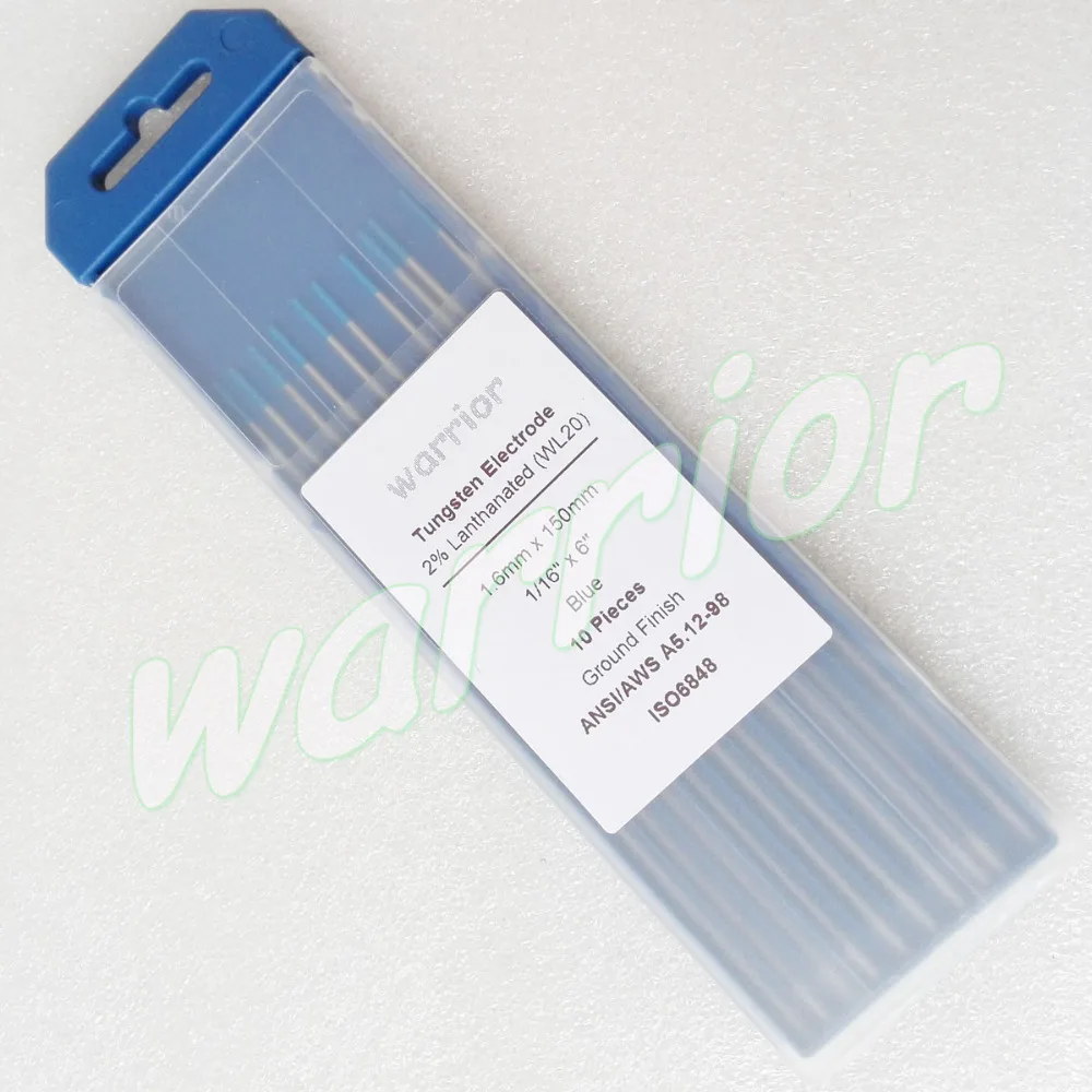 

Hot sale 10pcs WL20 tungsten electrode for tig welding machine 1.6*150mm 1/16"/6"