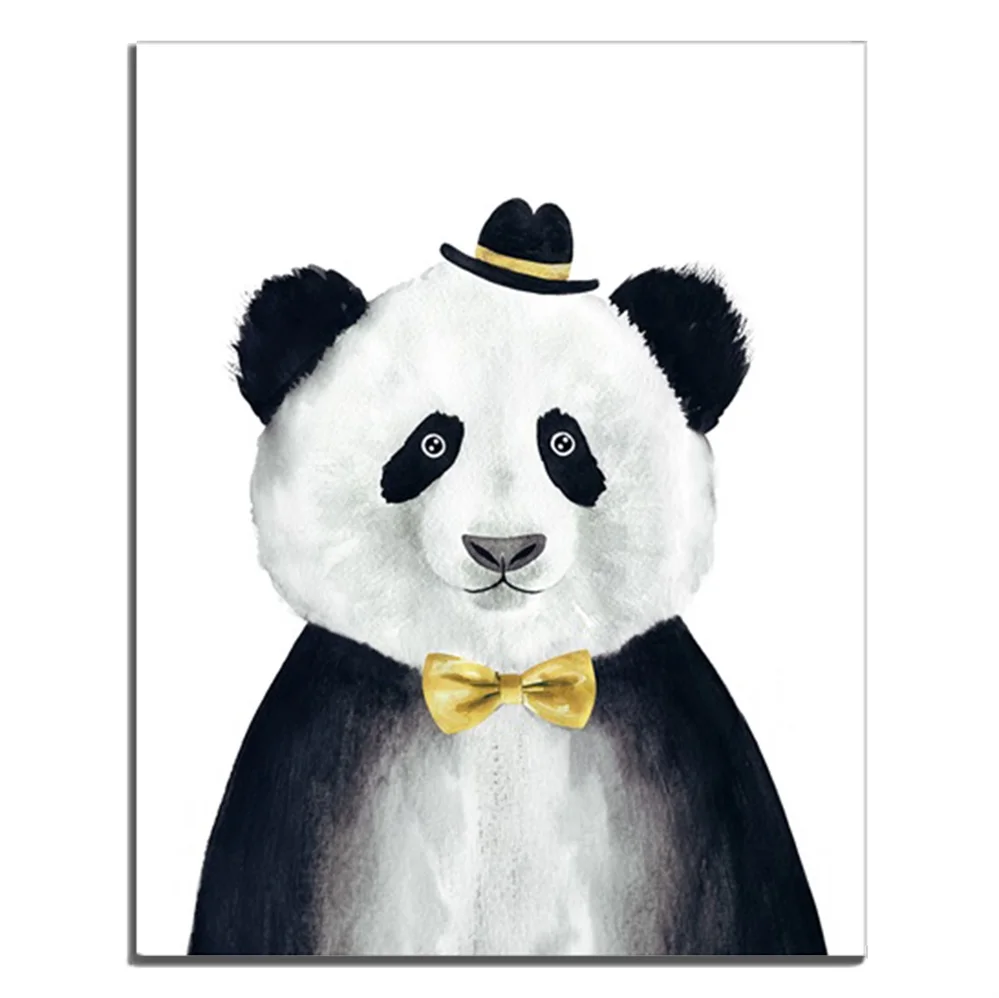 

Cartoon Panda Abstract Popular High Quality Canvas Art Painting For Home Office Store Indoor Living Room Bedroom Decor No Frame