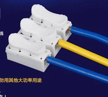 

50 sets IEC Press Type PP Splice PlasticTerminal CH3 connector ,Live/Null/Earth fast Wire Connector for 0.5-3.5m2 Cable
