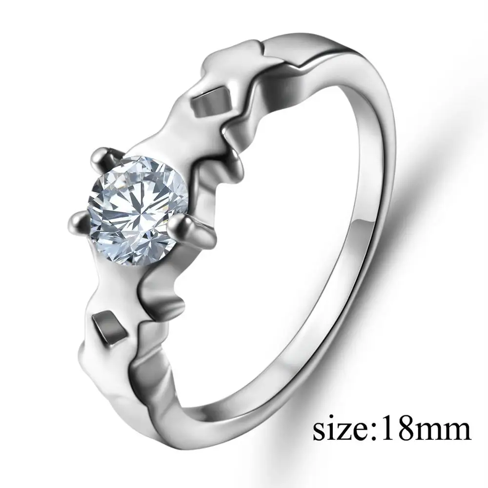 CZ Кольца Новые поступления обручальное элегантное женское кольцо с цирконом серебряным кристаллом Австрийские женские свадебные модные кольца ювелирные изделия - Цвет основного камня: 30