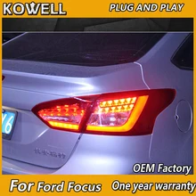 KOWELL автомобильный Стайлинг для Ford Focus 3 задний светильник s 2012- Фокус Седан светодиодный задний фонарь DRL+ тормоз+ Парк+ сигнальный светодиодный светильник