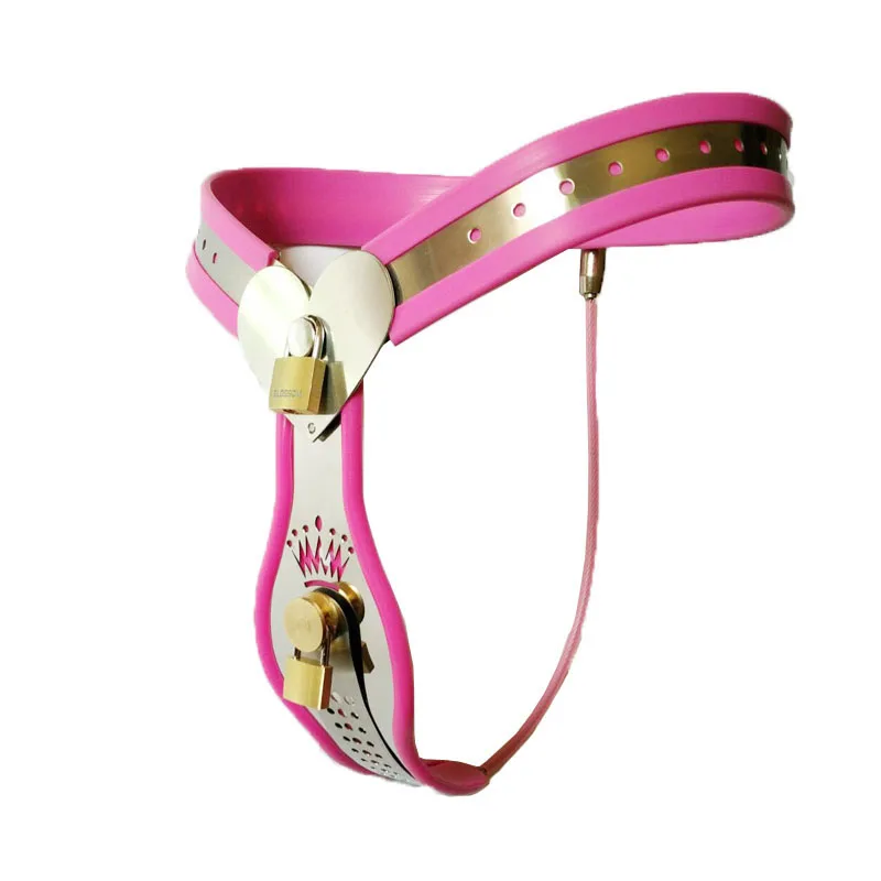 Hot Female Chastity Belt Stainless Steel Pink Chastity Device Bdsm Sex 