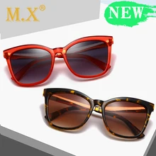MX señoras gafas de sol conductor Retro marco grueso gafas de sol ojo de gato mujeres Vintage gradiente gafas de sol S1904X