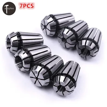 

7PCS/set 1/16"-1/4" ER11 Collet Precision Spring steel Collet Chuck Set CNC Milling Lathe Tool&Engraving Spindle Motor