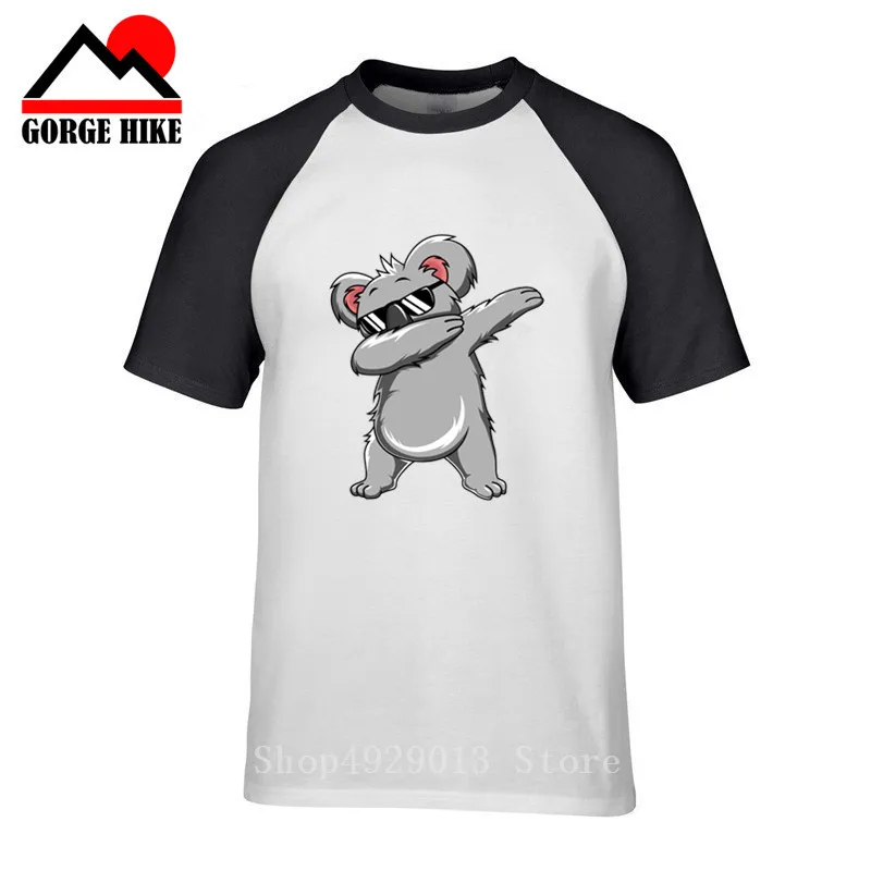 Dabbing Gray Koala t shirt Funny Dab Dance Gift For Boys Kids Short Sleeves  Australia lazy Magical animal Tees Shirts sluggard|T-Shirts| - AliExpress