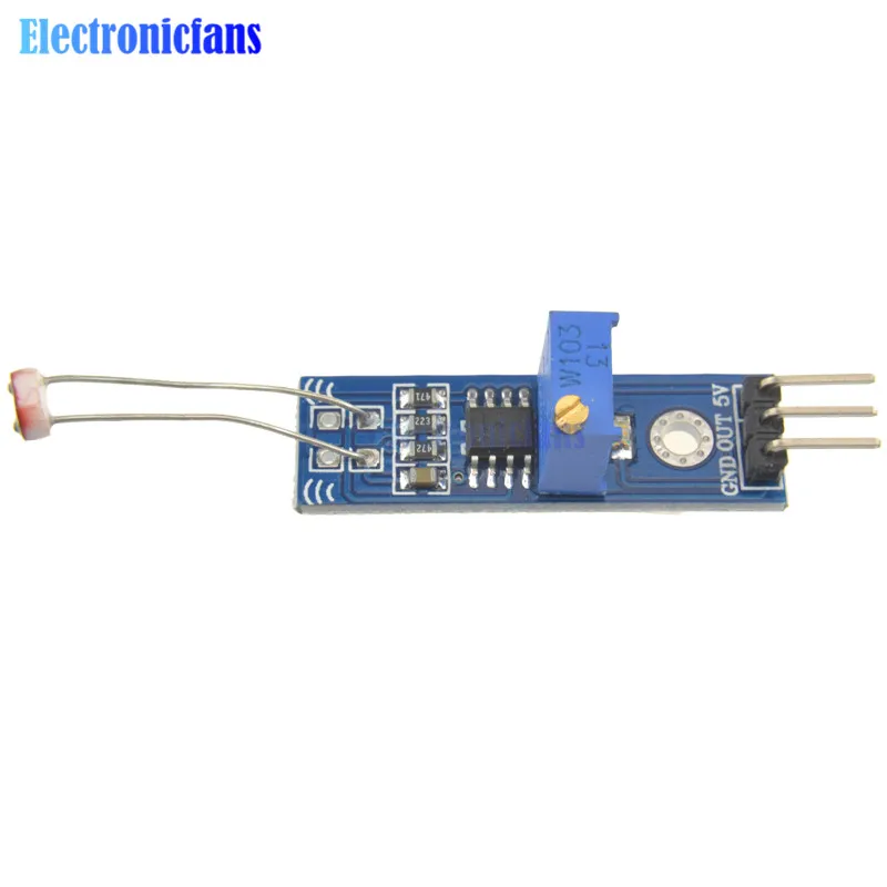 Модуль оптического фоторезистентного датчика 3,3 V-5 V Точность регулируемая для Arduino LM393 PCB модуль