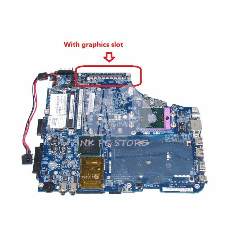 ISKAA LA-3481P K000057510 основная плата для ноутбука Toshiba Satellite A200 A205 965PM с графическим слотом DDR2 Бесплатный процессор