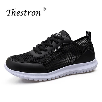 

Summer Man 38-48 Running Shoes Black Gray Mens Mesh Sneakers Lightweight Jogging Male Sneakers Breathable Sport Shoes for Men