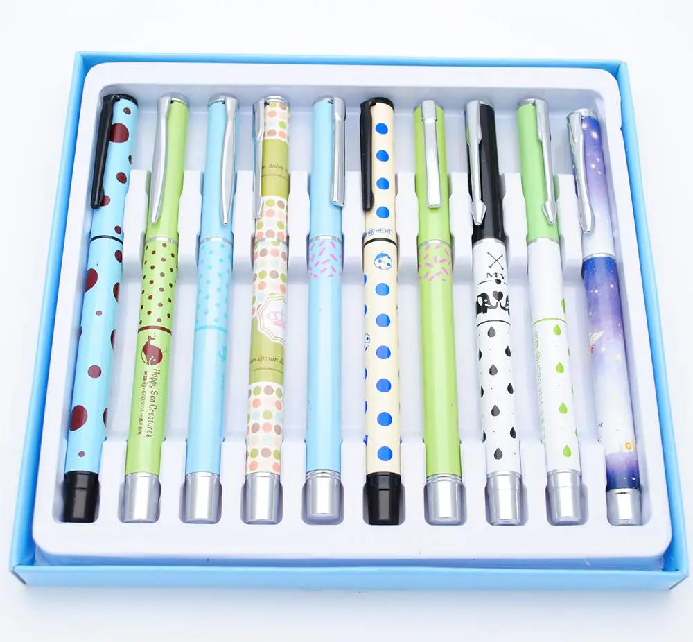 

10pcs Hero Student Fountain Pen 0.38mm Nib Children Ink Pen