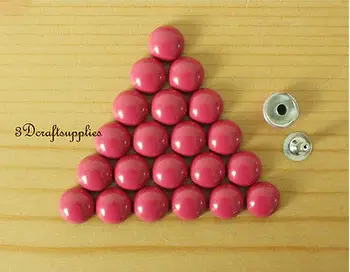 

rivets leather rivet bag clothing shoes dome studs 100 sets 10mm Hot pink M62E