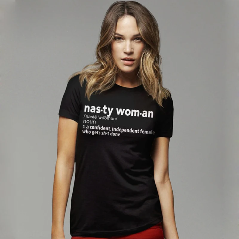

EnjoytheSpirit Feminist Shirt Anti Trump Tshirt Nasty Woman Tshirt Feminist Tee Shirt Round Neck Short Sleeve Summer Tee