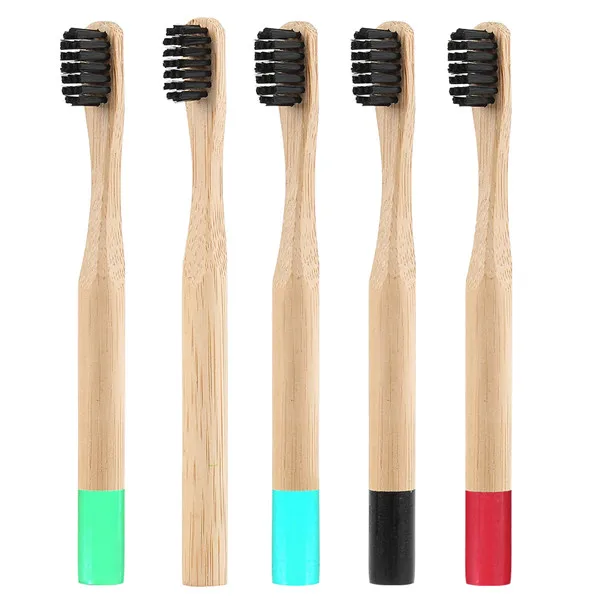 1 шт. 5 цветов экологически чистые бамбуковые Детские зубные щётки природа низкий углерод Мягкие Уход за волосами черная щетина Cova De Dente