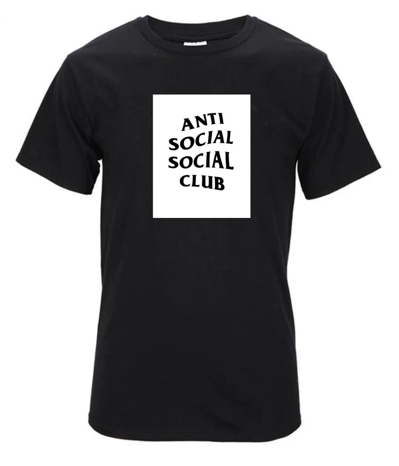 ANTI SOCIAL SOCIAL CLUB T Shirt O Neck Summer Hip Hop Men KANYE WEST ...