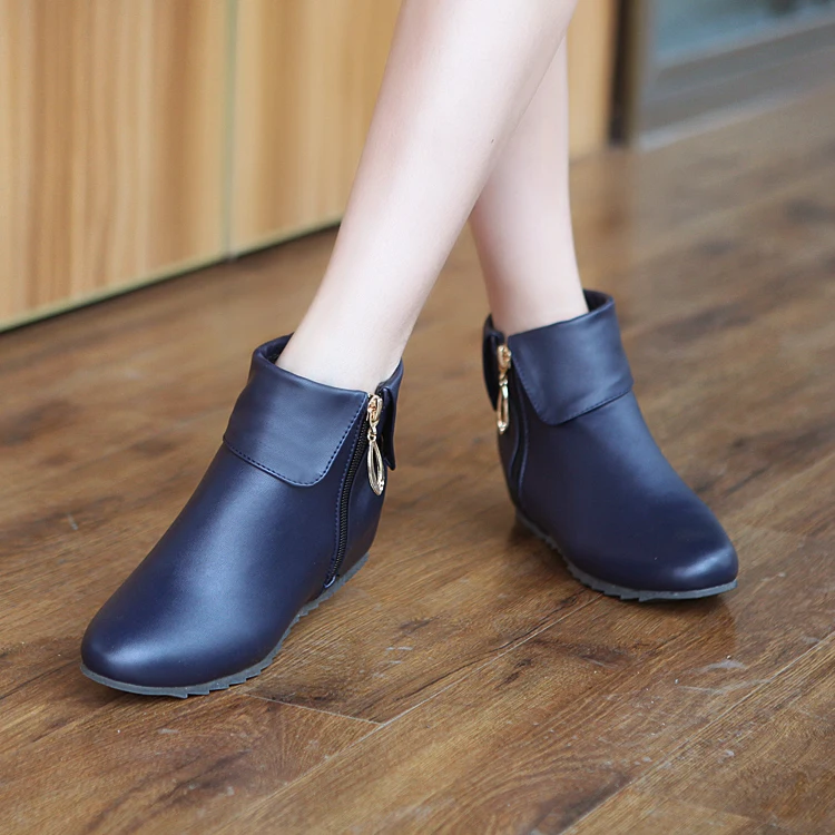 

2017 Winter Boots Botas Mujer Big Size 34-50 Hot New Fashion Height Increasing For Women Boots Ankle Woman Winter Shoes F4-1