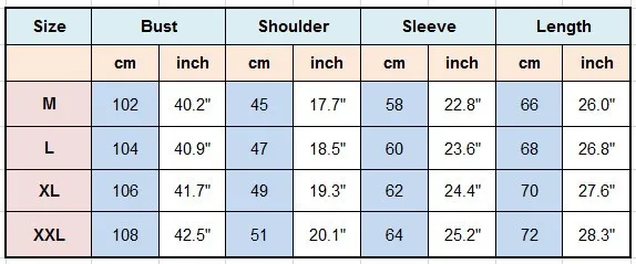 Fate Stay Night UBW Archer Emiya Coat-Size Chart