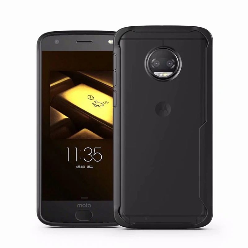 Для Moto G6 (плюс) чехол тонкий ТПУ & PC SUNDATOM задняя крышка мягкий прозрачный доспех