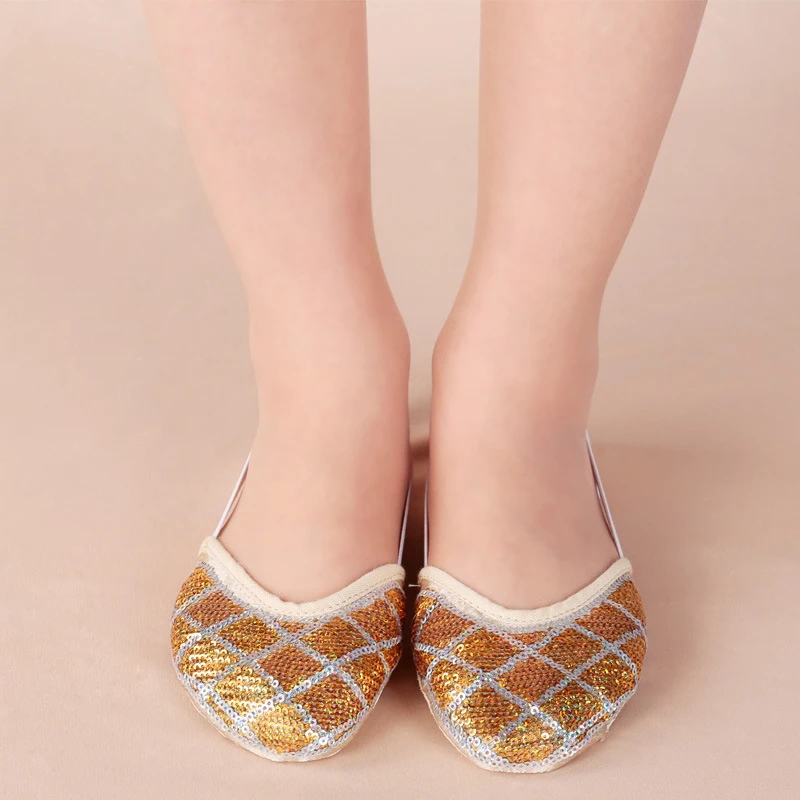 1 пара профессиональные Балетные Носки для танца живота аксессуары золотые