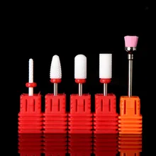 Инструмент ногтей 5 шт. Керамика пилочка для ногтей Бурильные долото Инструменты для Дизайн ногтей машины шлифовальные каменная голова Новое поступление 17m02