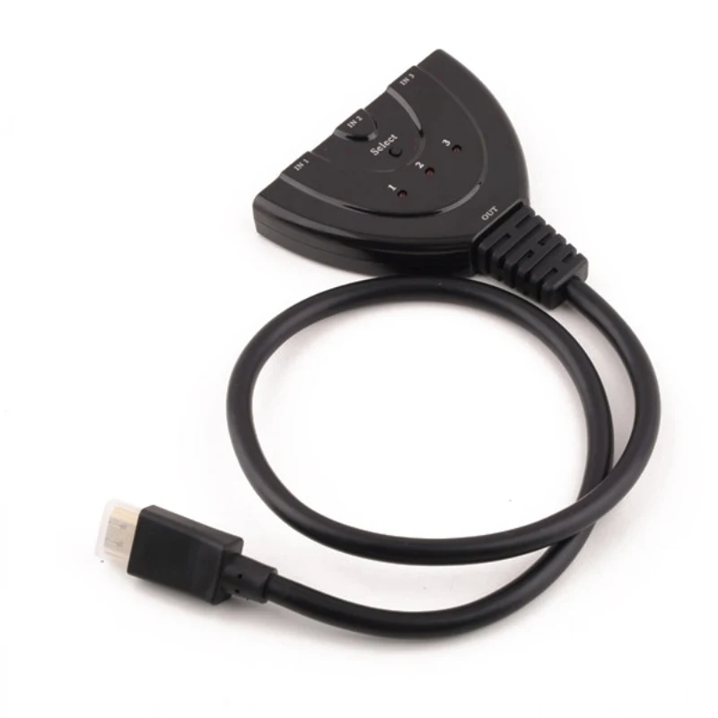 EDAL HDMI 3 в 1 переходник для пигтейлов/проводов HDMI удлинитель с переключателем распределитель сплиттер концентратор с кабелем для HDTV 1080