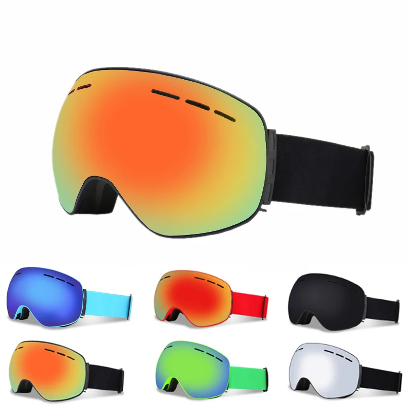 New Ski Goggles Double lens Big Spherical Large View Snow