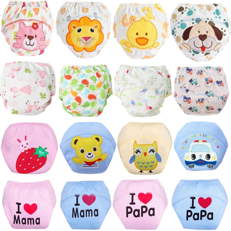 Comprar Pañales de tela de 10 piezas pañales de bebé pañal de algodón reutilizable para niños pañal lavable niños niñas pantalones de entrenamiento todas las estaciones