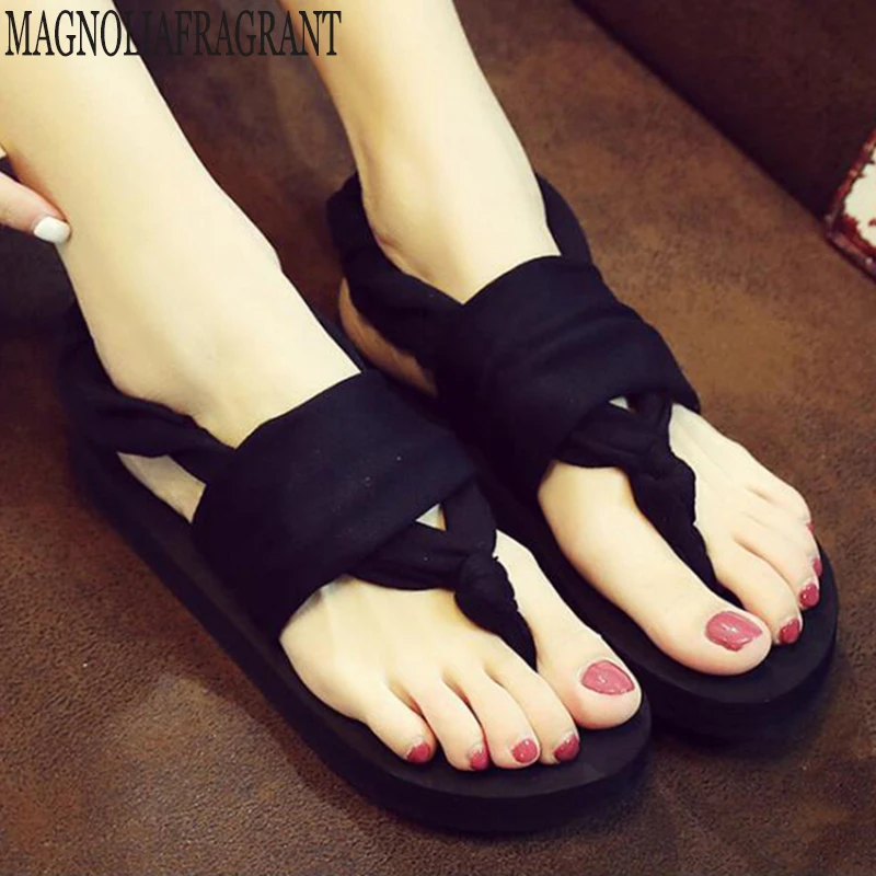 

Thong Sandals Summer Women Flip Flops Bohemia Casual Beach Flat With Shoes Female Sandal Comfortable summer shoes woman c594