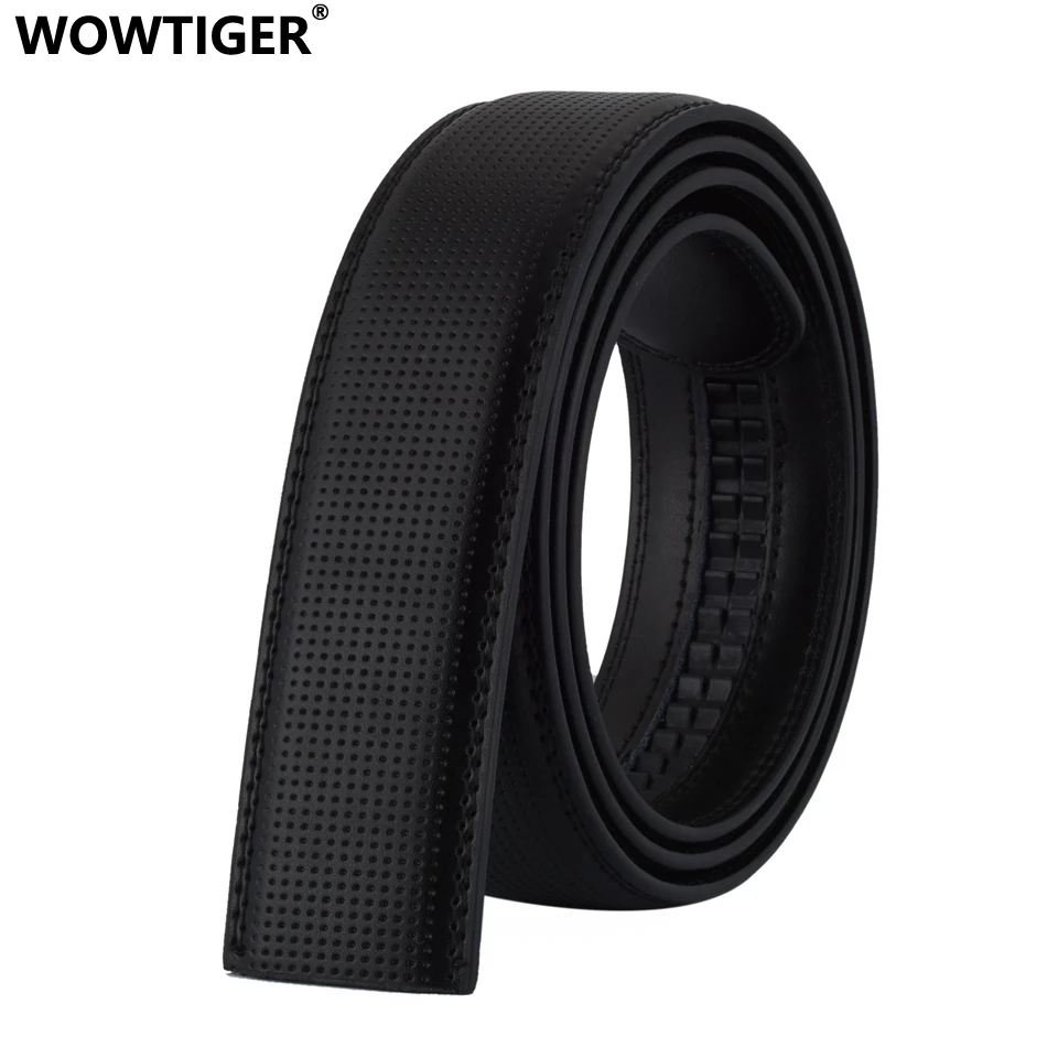 Мужской кожаный ремень WOWTIGER модный дизайнерский с автоматической пряжкой 3 5
