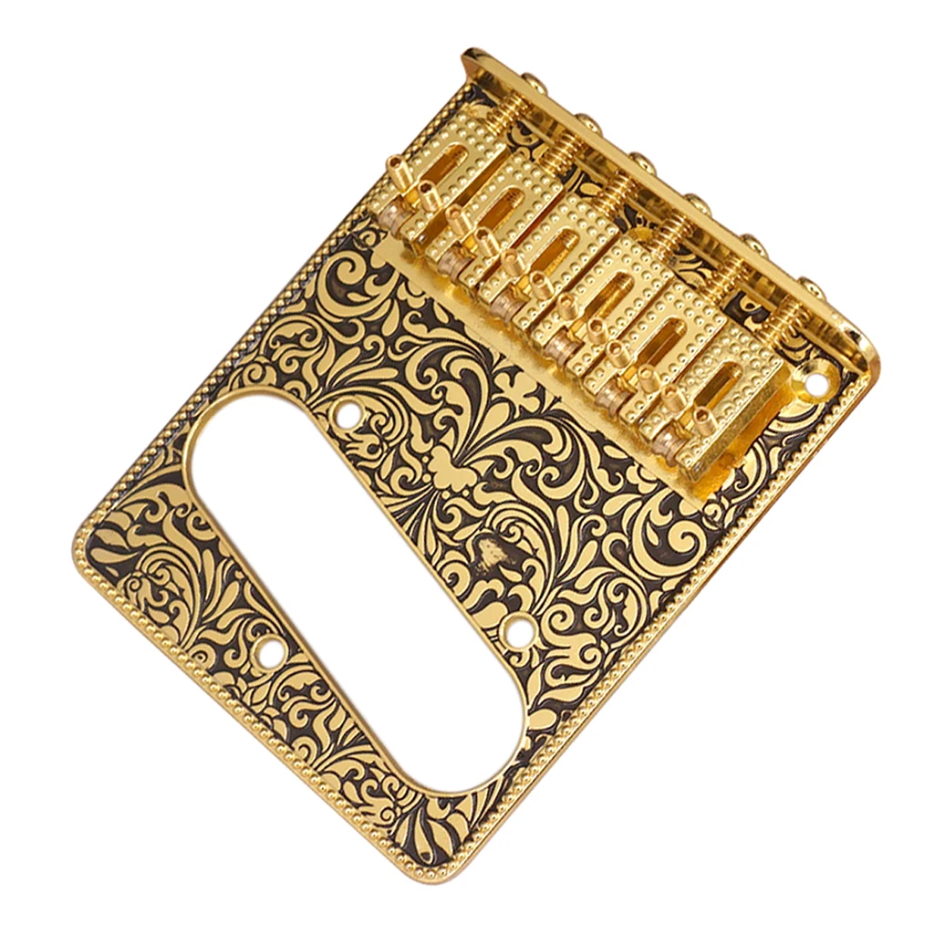 Roller Saddle Bridge with Single Coil Pickup Hole for Tele TL Guitar Parts